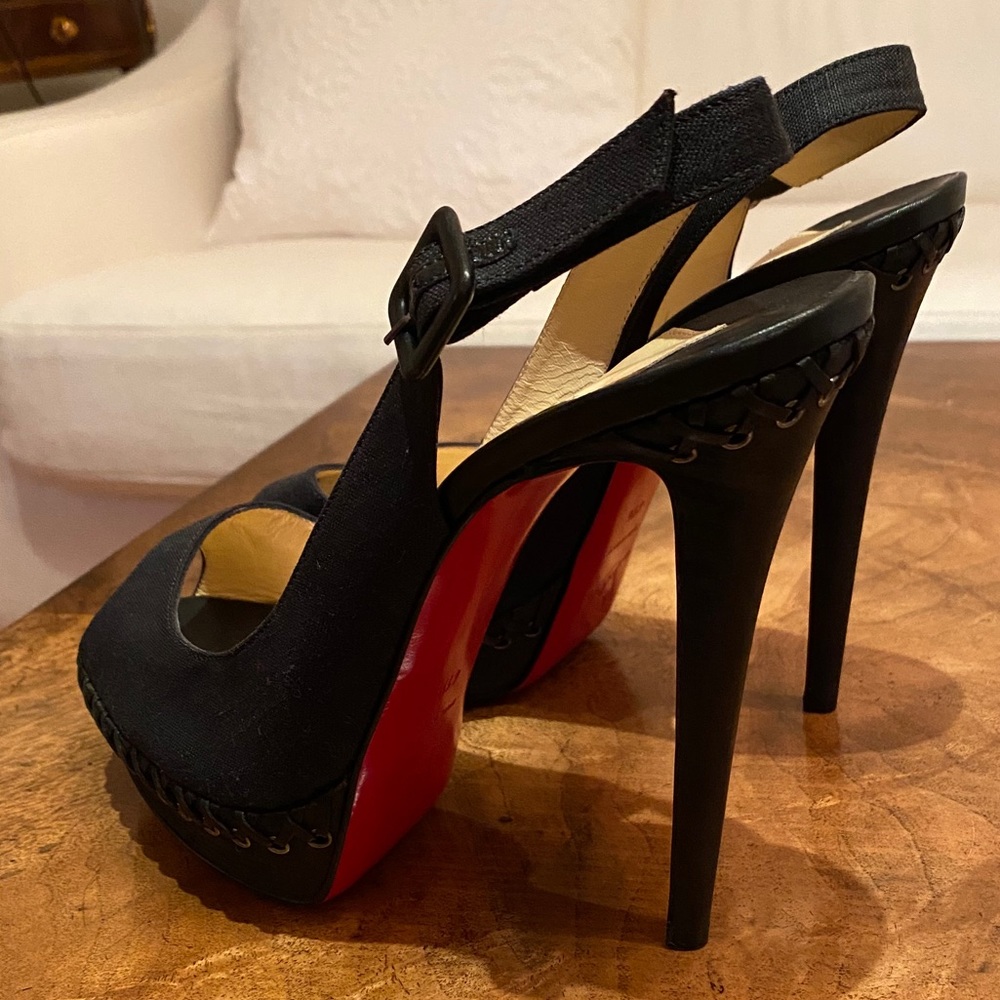 Christian Louboutin sling back pumps